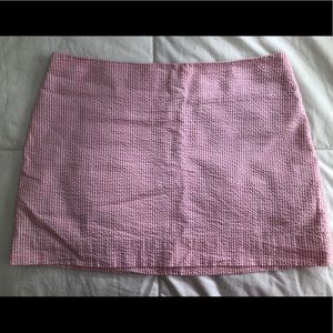 Lilly Pulitzer Pink Seersucker Mini-Skirt